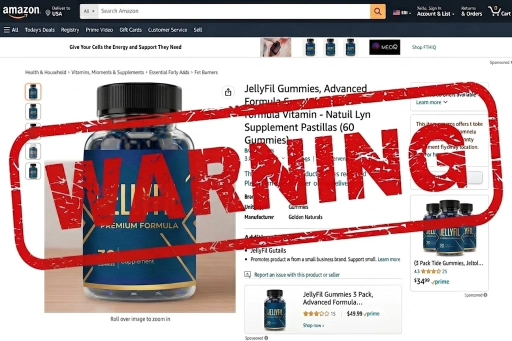 Warning: counterfeit JellyFil listings on Amazon